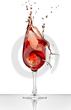 Red wine splash