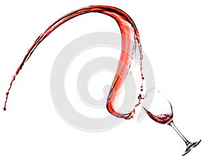 Red Wine Splash in glass