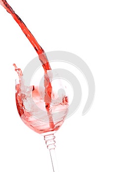 Red wine splashing