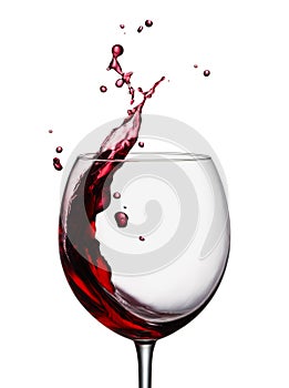 Red wine splashing