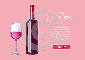 Red Wine Taste Poster Bottle Burgundy Merlot Glass