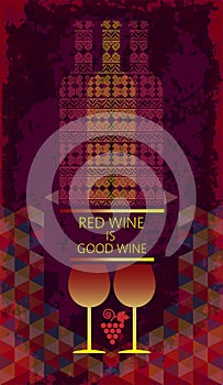 Red wine tasting and love card