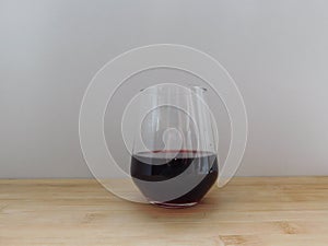 Red Wine In A Wine Glass. The Top View