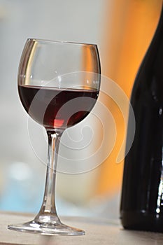 Red wineglass drink photo