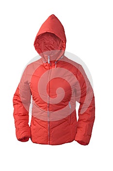 Red winter padded jacket