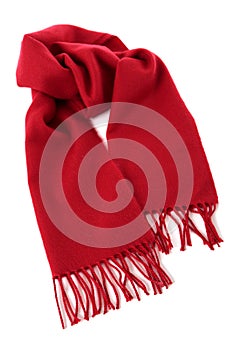 Red winter scarf photo