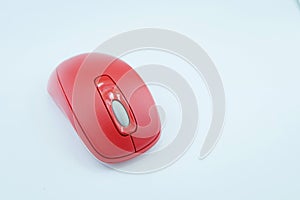 Red wireless mouse