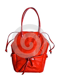 Red women bag isolated