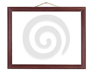 Red wood frame.