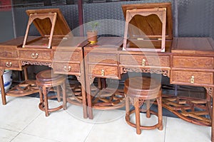 Red wood furniture selling