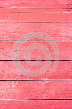 Red wood wall.