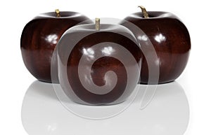 Red wooden apples