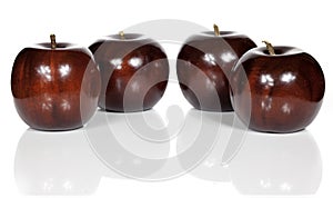 Red wooden apples