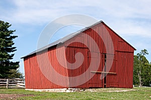 Red wooden barn