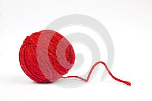 Red wool ball