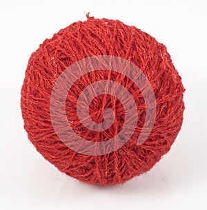 Red wool ball