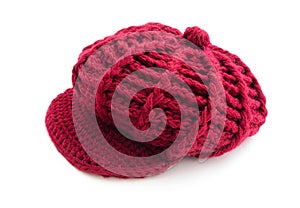 Red wool cap