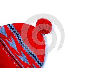 Red woolen winter hat