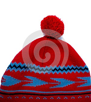 Red woolen winter hat