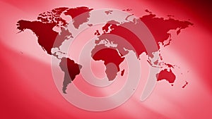 Red world map creates captivating news background for global updates and breaking stories