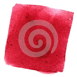 Red wry watercolor square