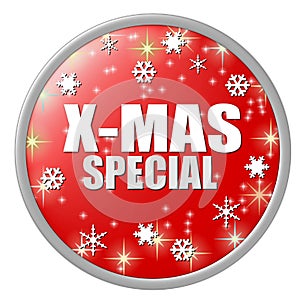 Red x-mas special button photo