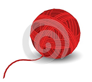 Red yarn ball