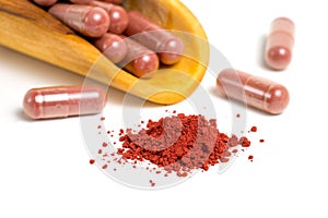 Red yeast rice supplement capsules