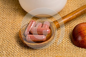 Red yeast rice supplement capsules