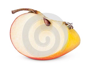 Red yellow apple slice