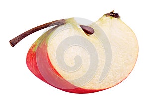 Red yellow apple slice