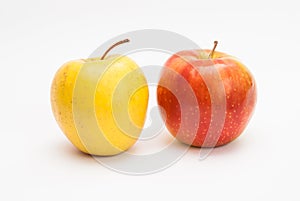 Red and yellow apples