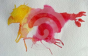 red and yellow  blot background