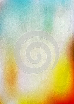 Red Yellow and Blue Grunge Watercolor Background