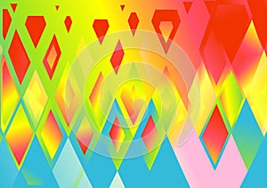 Red Yellow and Blue Liquid Color Geometric Triangle Pattern Background Graphic