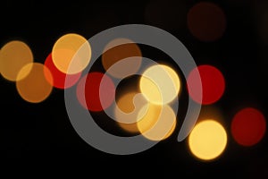 Red and yellow bokeh circles