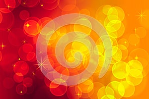 Red and yellow bokeh effect