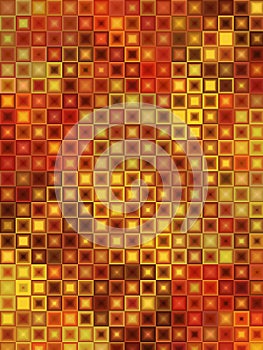 Red Yellow Brown Mosaic Tiles