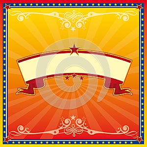 Red and yellow circus card