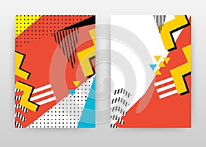 Red yellow design for annual report, brochure, flyer, poster. Abstract colorful background vector illustration for flyer, leaflet