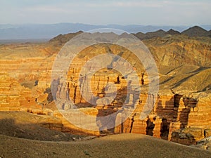 Red and yellow dry canyon