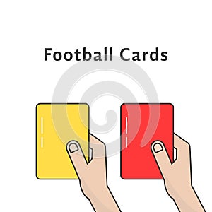 Red and yellow football cards