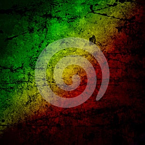 Red, yellow, green rasta flag