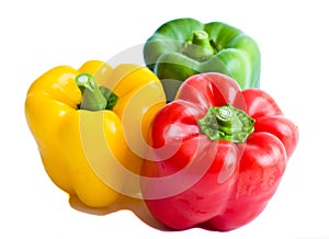 Red, yellow, green sweet paprica pepper