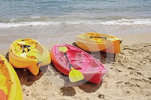 red and yellow KayakS