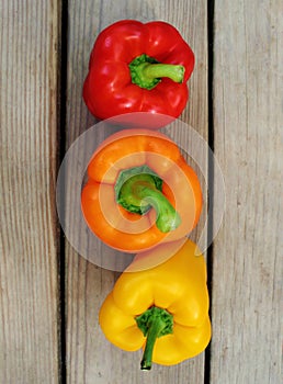 Red, Yellow, and Orange Peppers