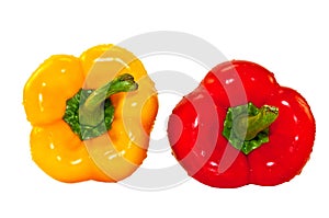 Red and yellow peppers