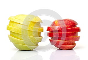 Red and Yellow Sliced Apple