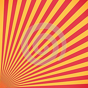 Red and yellow sunburst circle