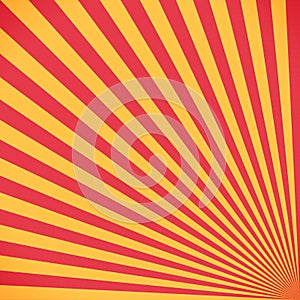 Red and yellow sunburst circle and background pattern